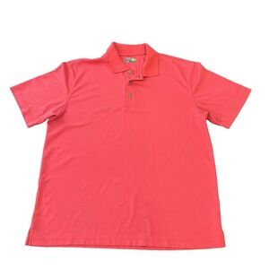 Links Edition Titanium Golf Polo Shirt Men's Size XL Pink Coral Performance FC